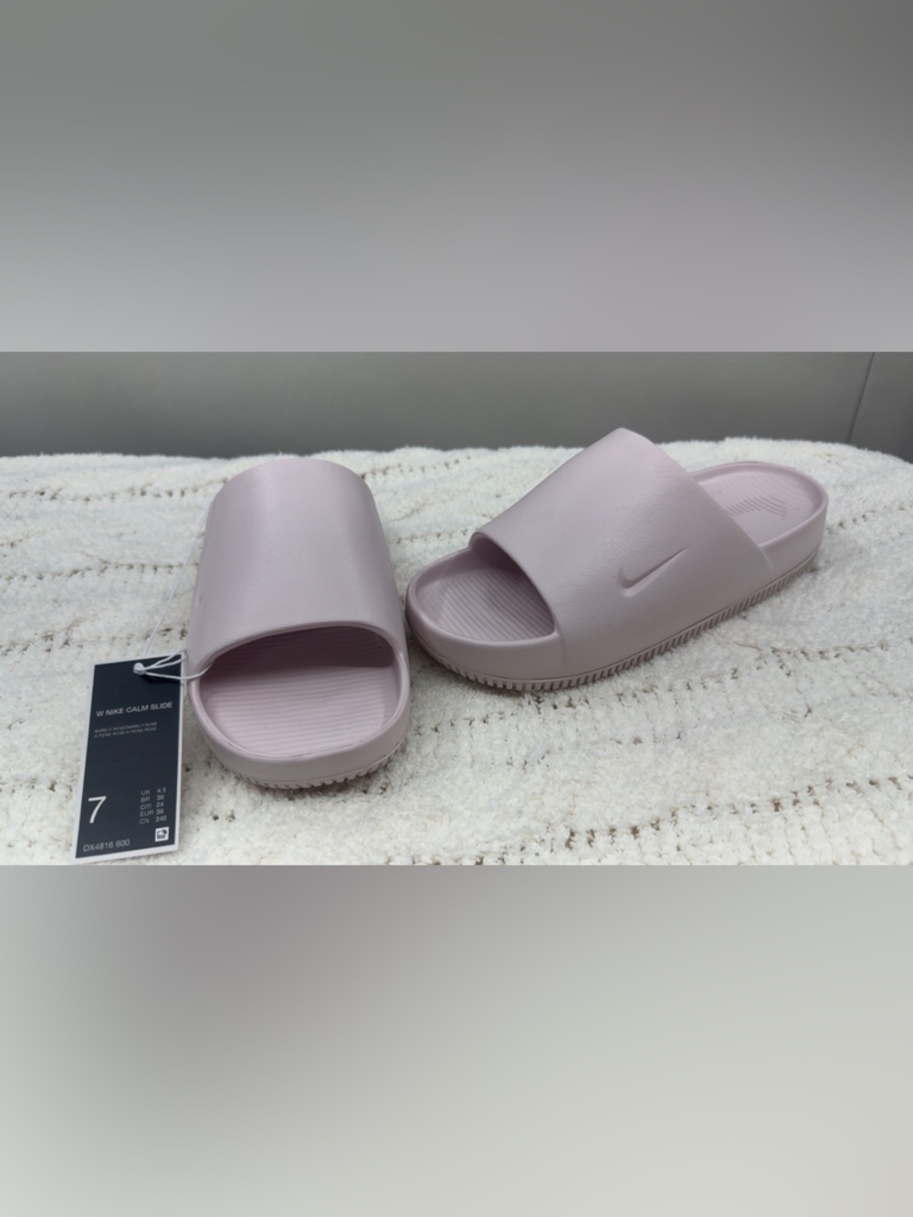 Nike Light Pink Cushioned Slide Sandals
